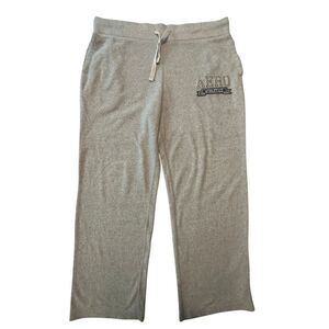 Aeropostale Women's Gray Wide Leg Y2K Fleece Athletic Sweatpants Size XL
